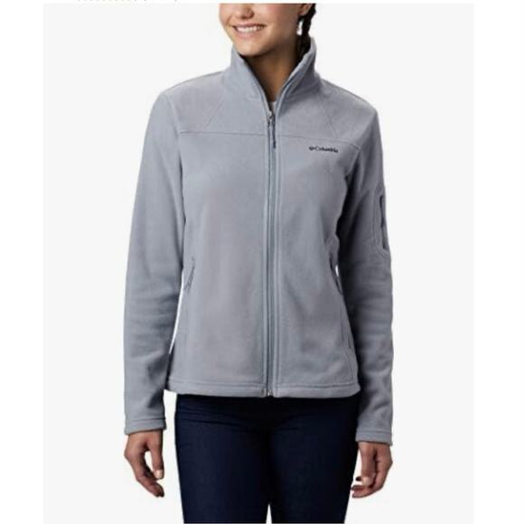 Columbia Women's Medium Fast Trek II Fleece Jacket Full Zip Tradewinds Grey - Picture 1 of 14